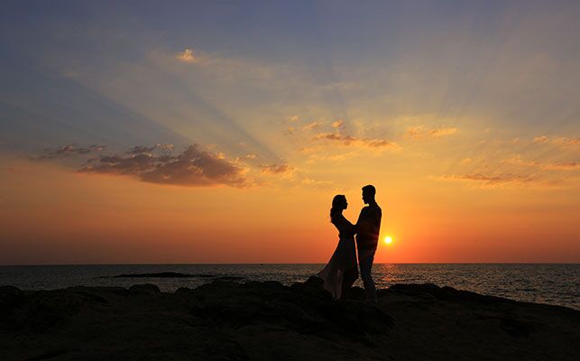 Romantik i solnedgangen